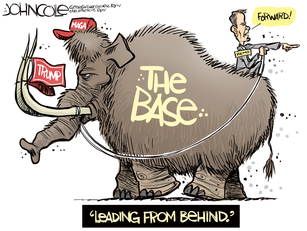 Kemp steers GOP mammoth while Trump tusk pulls base