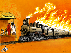 WAR TRAIN by Osama Hajjaj