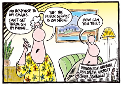 PUBLIC SERVICE IS ON STRIKE by Ingrid Rice