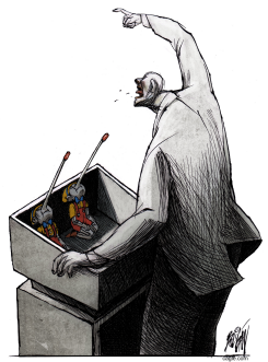 SEASON OF POLITICAL CAMPAIGNS   by Angel Boligan