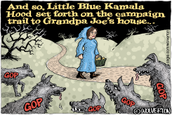 LITTLE BLUE KAMALA HOOD by Monte Wolverton