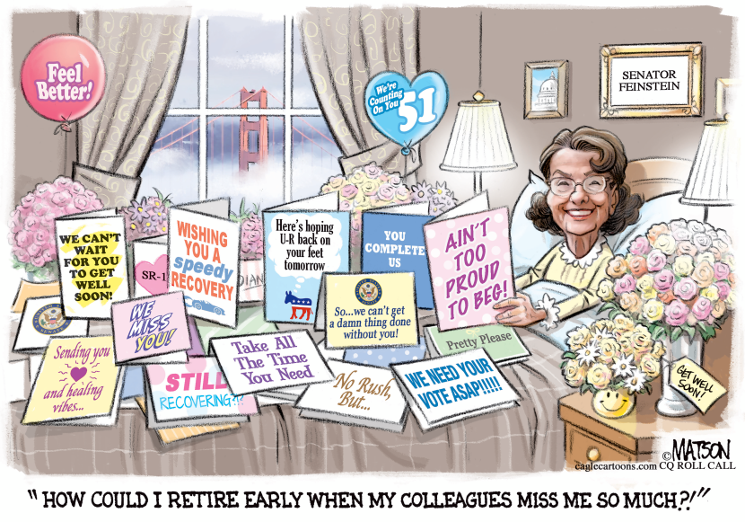 Democrats Anxious For Senator Feinstein to Return