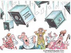 FALLING REG BANK STOCK by Dave Granlund