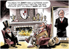 SUPREME COURT JUSTICE TROPHY by Dave Whamond