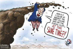 UP AGAINST THE DEBT CEILING by Jeff Koterba