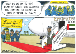 GUPTAS ESCAPE by Zapiro