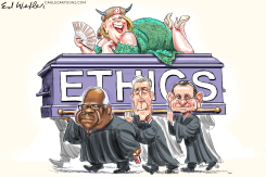 SUPREME COURT ETHICS CASKET by Ed Wexler