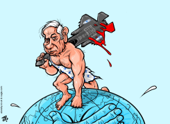 NETANYAHU WAR CRIMES by Emad Hajjaj