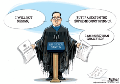 INDICTED REP GEORGE SANTOS IS READY TO SERVE by R.J. Matson
