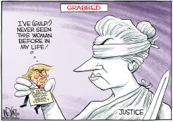 TRUMP GETS GRABBED by Christopher Weyant