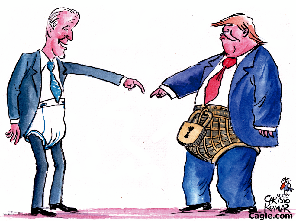 Biden and Trump in diapers