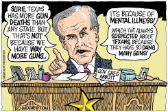 GREG ABBOTT ON GUN INSANITY by Monte Wolverton