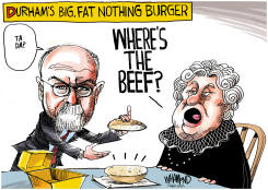 DURHAM'S NOTHING BURGER by Dave Whamond
