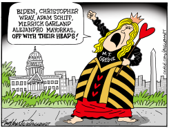 M.T. GREENE LOSES HER HEAD AGAIN by Bob Englehart