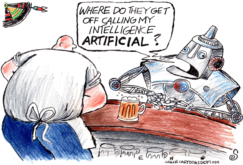 A ROBOT GOES INTO A BAR