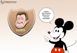 MICKEY MOUSE AND GOVERNOR RON DESANTIS by Bruce Plante
