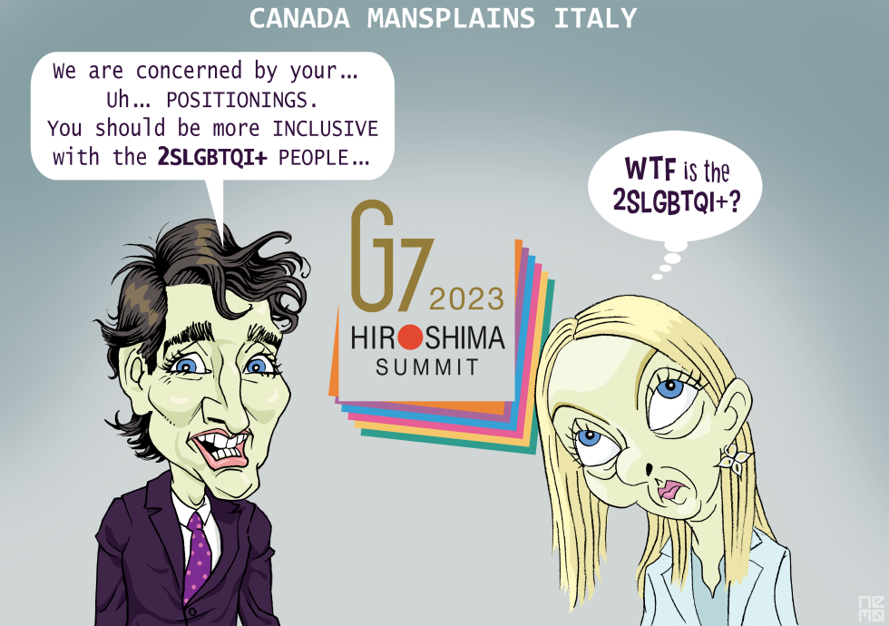 Trudeau Mansplains Meloni