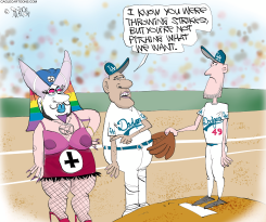 DODGERS MOCK CHRISTIANS by Gary McCoy