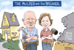JIMMY AND ROSALYNN CARTER by Jeff Koterba