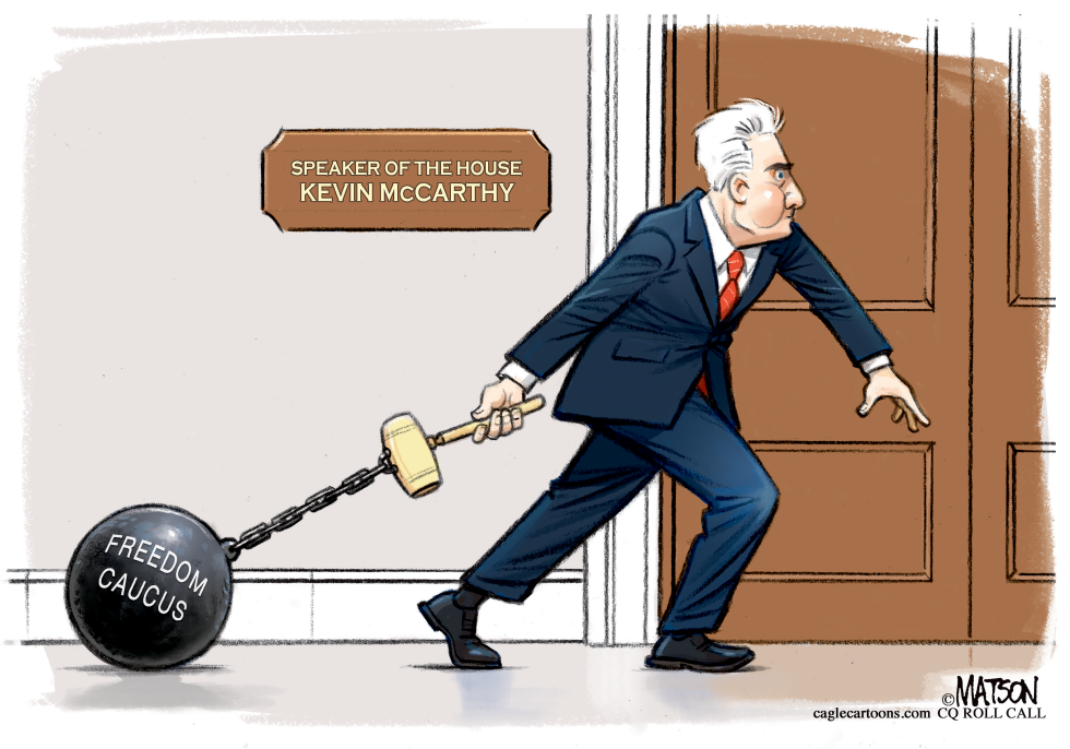 Speaker McCarthy Ball and Chain and Gavel