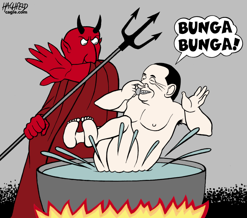 Berlusconi arrived