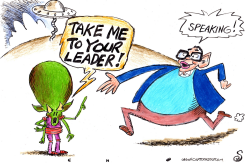 YET ANOTHER GEORGE SANTOS CARTOON by Randall Enos