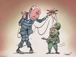 PUTIN'S CREATURE TURNS AGAINST HIM by Patrick Chappatte