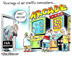 AIR TRAFFIC CONTROL SHORTAGE by Dave Granlund