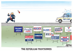 TRUMP IS THE FRONTRUNNER FROM THE LAW by R.J. Matson