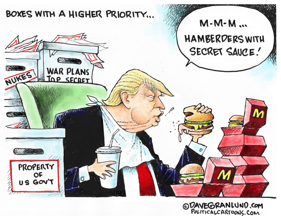 Trump and boxes