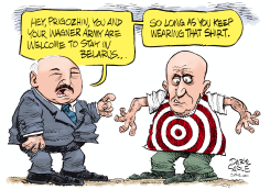 PRIGOZHIN AND LUKASHENKO IN BELARUS by Daryl Cagle