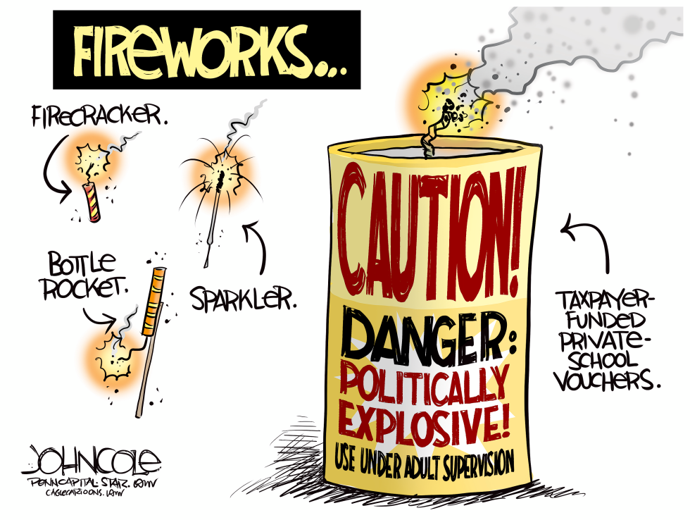 PENNSYLVANIA Private school vouchers fireworks