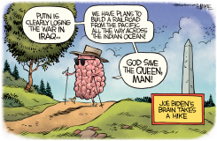 BIDEN BRAIN TAKES A HIKE by Rick McKee