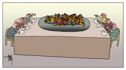 REFUGEE DISCUSSION by Arend van Dam
