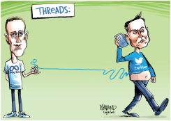 ZUCKERBERG STARTS THREADS by Dave Whamond