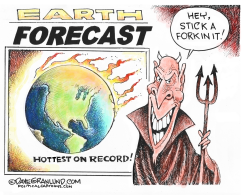 EARTH RECORD HIGH TEMP by Dave Granlund