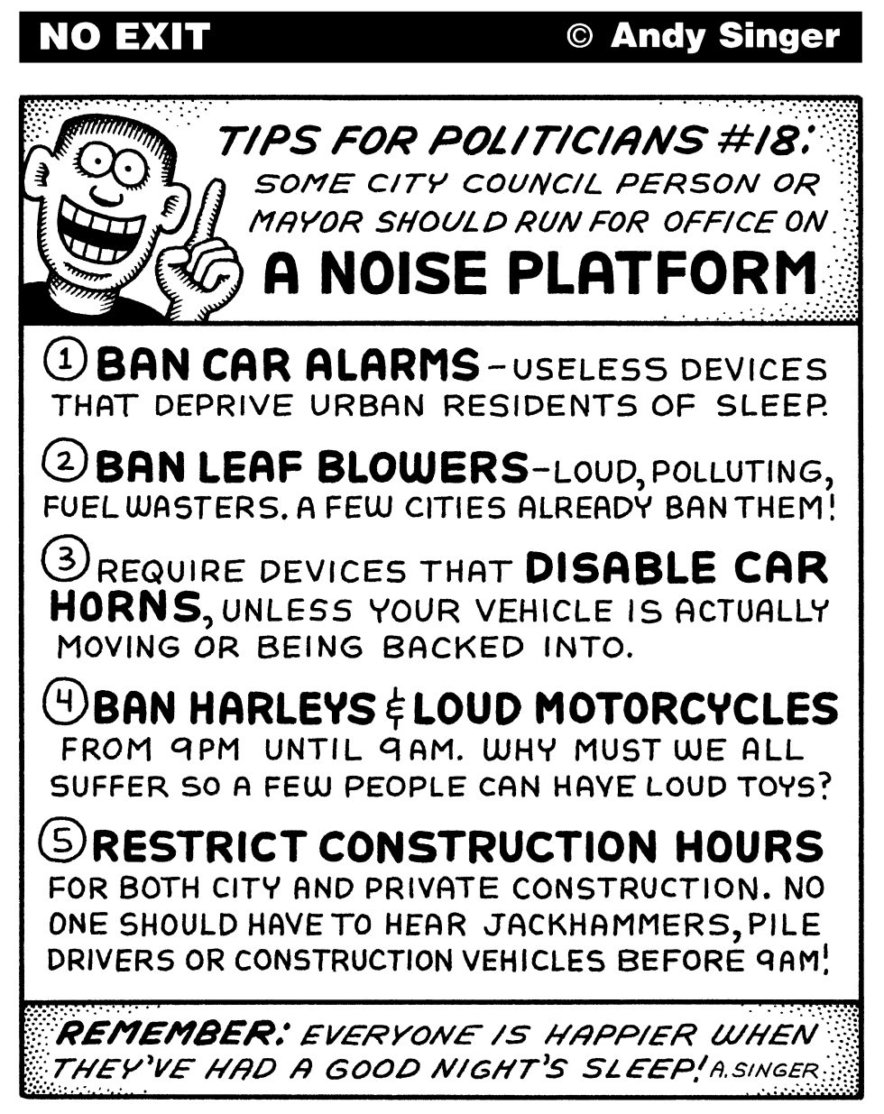 Noise Platform Proposal for City Politicians