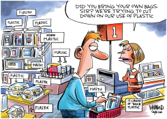 CUTTING DOWN ON PLASTICS by Dave Whamond