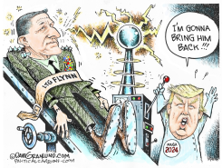 TRUMP WANTS MIKE FLYNN RETURN by Dave Granlund