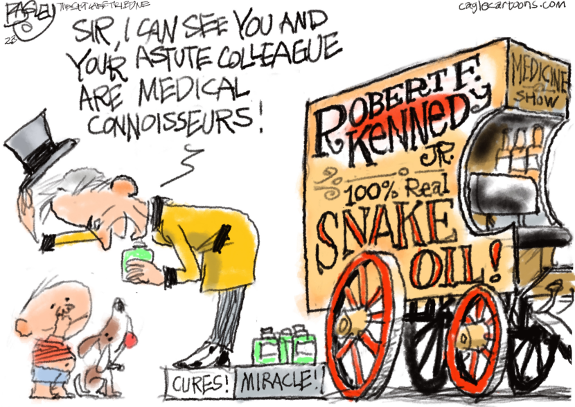 RFK Jr. Pitches Snake Oil Cures From Medicine Wagon