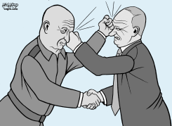 PUTIN AND PRIGOZHIN by Rainer Hachfeld