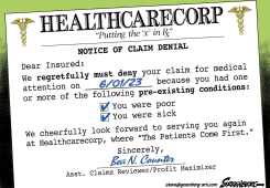 HEALTH CLAIM DENIAL FORM by Steve Greenberg
