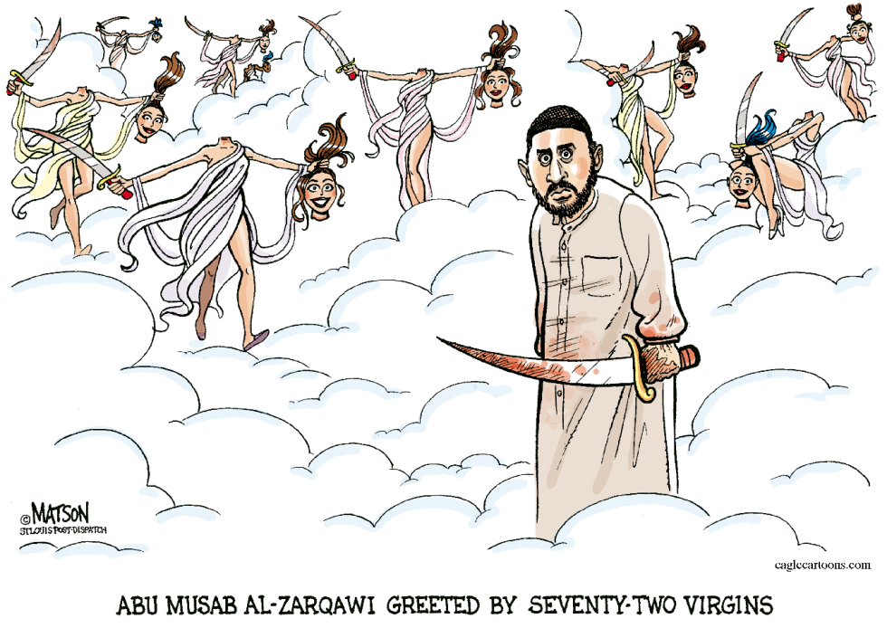 Zarqawi Greeted By Seventy-Two Virgins-COLOR