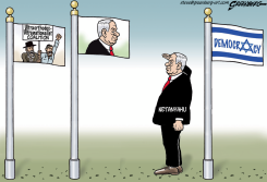 NETANYAHU FLAGS by Steve Greenberg