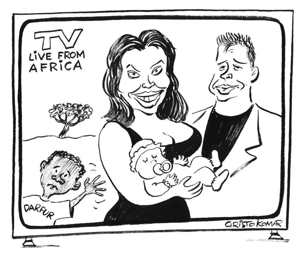  BRANGELINA BABY - B&W by Christo Komarnitski