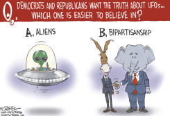 BIPARTISANSHIP AND UFOS by Jeff Koterba