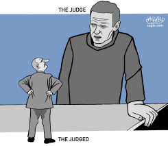 NAVALNY AND PUTIN by Rainer Hachfeld