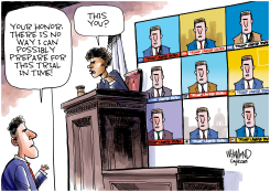 TRUMP'S SPEEDY TRIAL by Dave Whamond