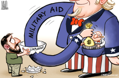 MILITARY AID TO UKRAINE by Luojie