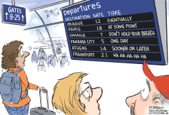 FLIGHT DELAYS by Jeff Koterba
